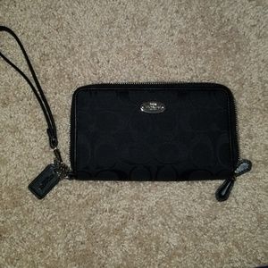 Signature Black on Black Coach Wallet